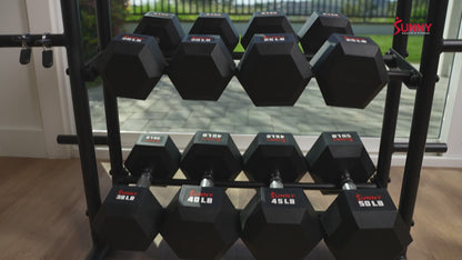 Sunny Health & Fitness Core Fit Hex Style Dumbbells