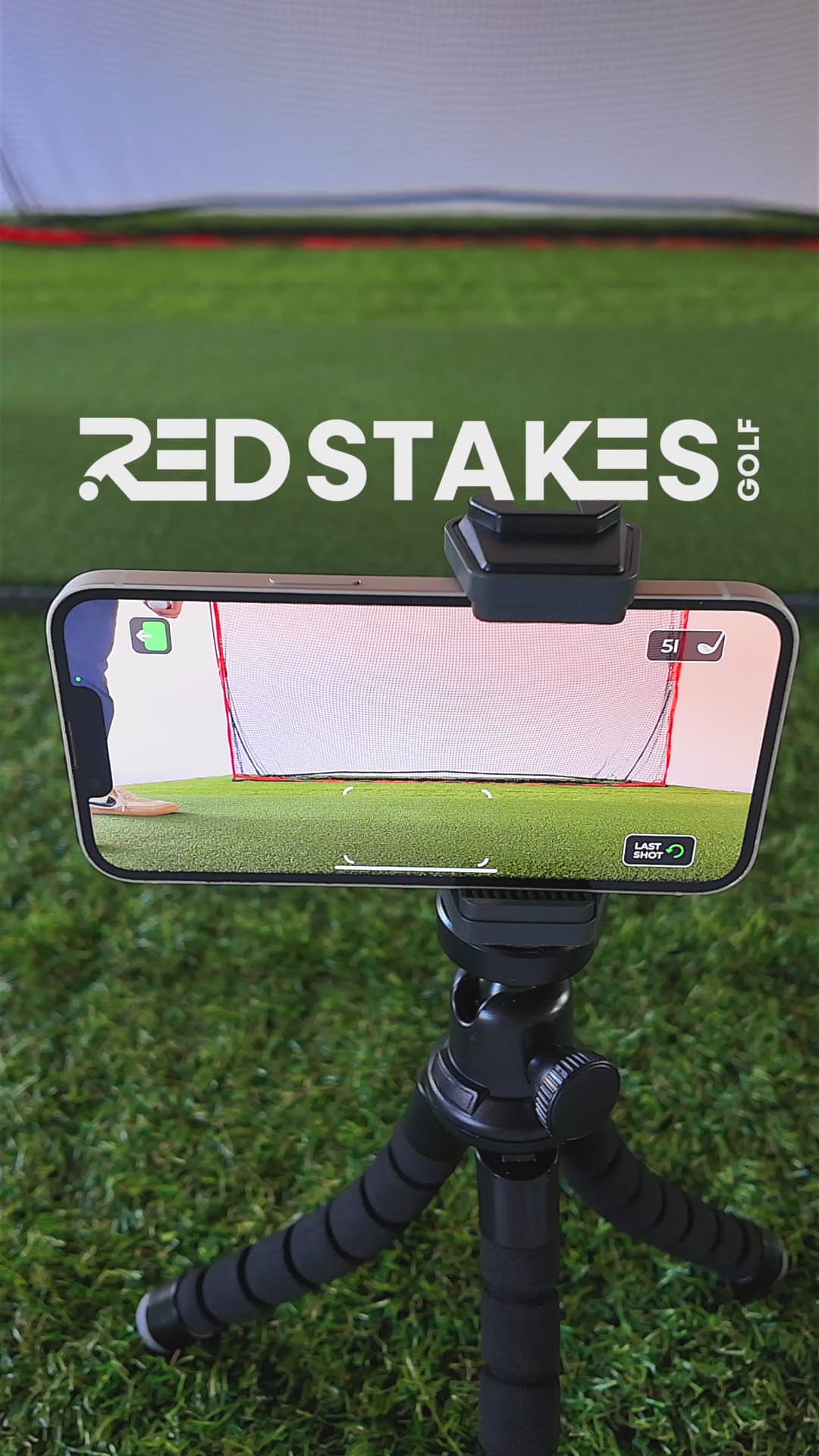 Red Stakes Golf Mobile Starter Bundle - Transform Your iPhone into a Golf Simulator