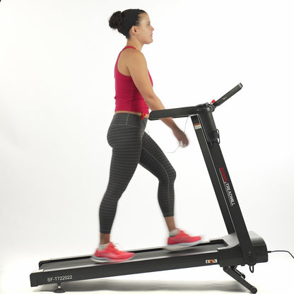 Sunny Health & Fitness Interactive Slim Auto Incline Treadmill with Bluetooth