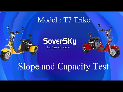 SoverSky T7.1/T7.2 Electric Fat Tire Trike – 2 kW Motor, Up to 25 mph, 70-Mile Range
