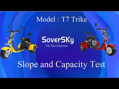 SoverSky T7.1/T7.2 Electric Fat Tire Trike – 2 kW Motor, Up to 25 mph, 70-Mile Range