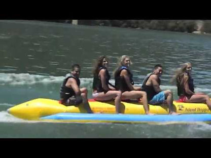 Island Hopper 5 Person Inflatable Banana Boat Towable Tube