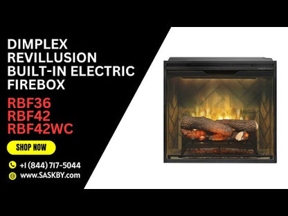 Dimplex Revillusion Built-In Electric Firebox With Weathered Concrete Liner & Plug Kit [RBF30/42WC-FG]