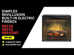 Dimplex Revillusion Built-In Electric Firebox With Weathered Concrete Liner & Plug Kit [RBF30/42WC-FG]