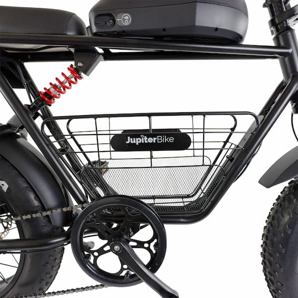 Retro style electric bike with basket