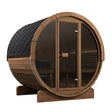 SaunaLife E7G outdoor sauna kit before applying optional black paint