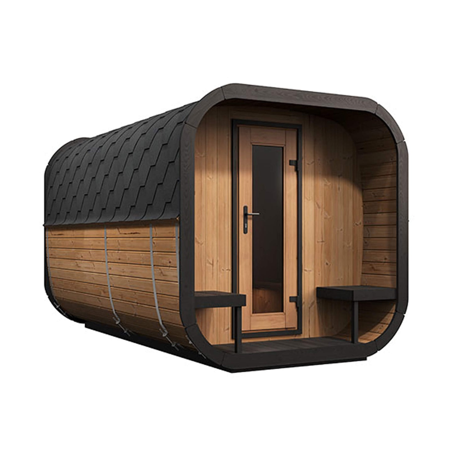 SaunaLife Model CL12GCP Cube-Series Outdoor 8-Person Home Sauna Kit
