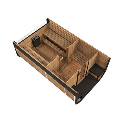 SaunaLife Model CL12GCP Cube-Series Outdoor 8-Person Home Sauna Kit