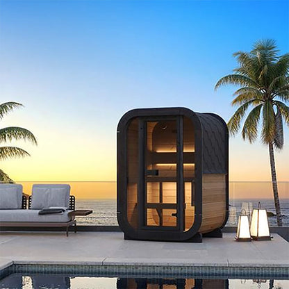 SaunaLife Model CL3G Cube-Series Outdoor 2-Person Home Sauna Kit [CL3G]