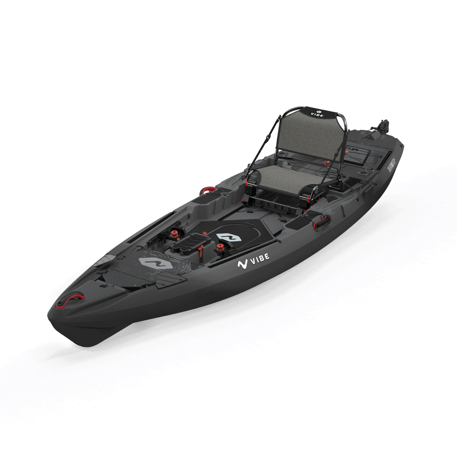 Side profile of Shearwater 125 fishing kayak on open water