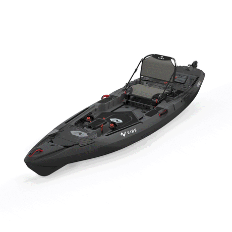 Side profile of Shearwater 125 fishing kayak on open water