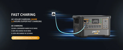 PECRON F3000LFP Portable Power Station 3600W 3072Wh | Expandable LiFePO4 Solar Generator