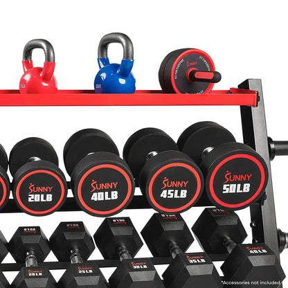 Sunny Health & Fitness All-In-One Weights Storage Rack Stand