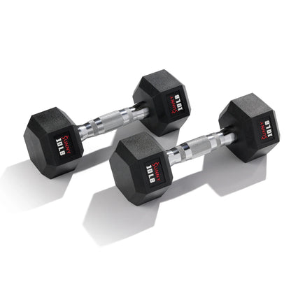 Sunny Health & Fitness Core Fit Hex Style Dumbbells