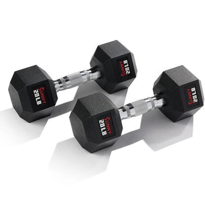 Sunny Health & Fitness Core Fit Hex Style Dumbbells