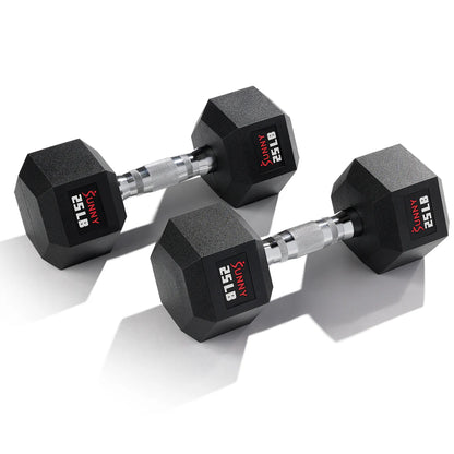 Sunny Health & Fitness Core Fit Hex Style Dumbbells