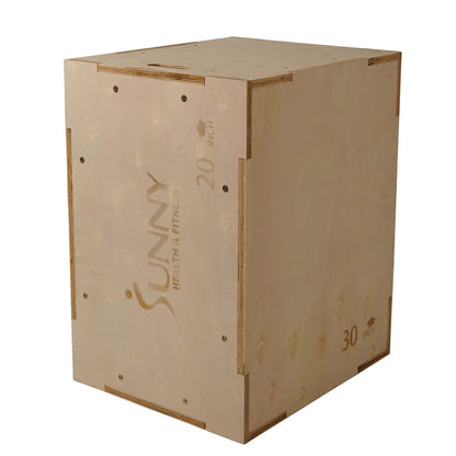 Sunny Health & Fitness Wood Plyo Box with Cover