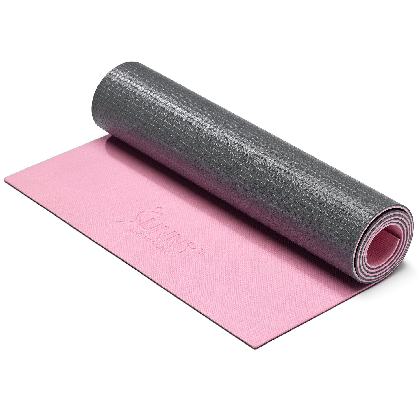 Sunny Health & Fitness Anti-Slip Dual Color Exercise Yoga Mat