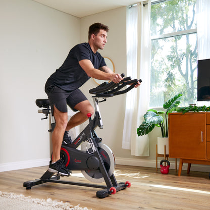 Sunny Health & Fitness Premium Indoor Cycling Smart Stationary Bike with Exclusive SunnyFit® App Enhanced Bluetooth Connectivity