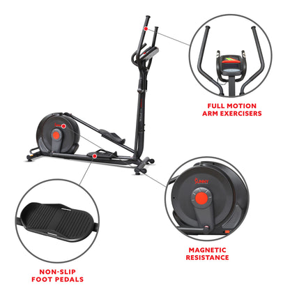 Sunny Health & Fitness Power Stride Advanced Elliptical Machine