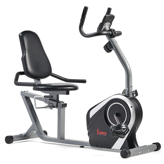 Sunny Health & Fitness Easy Adjustable Seat Recumbent Bike