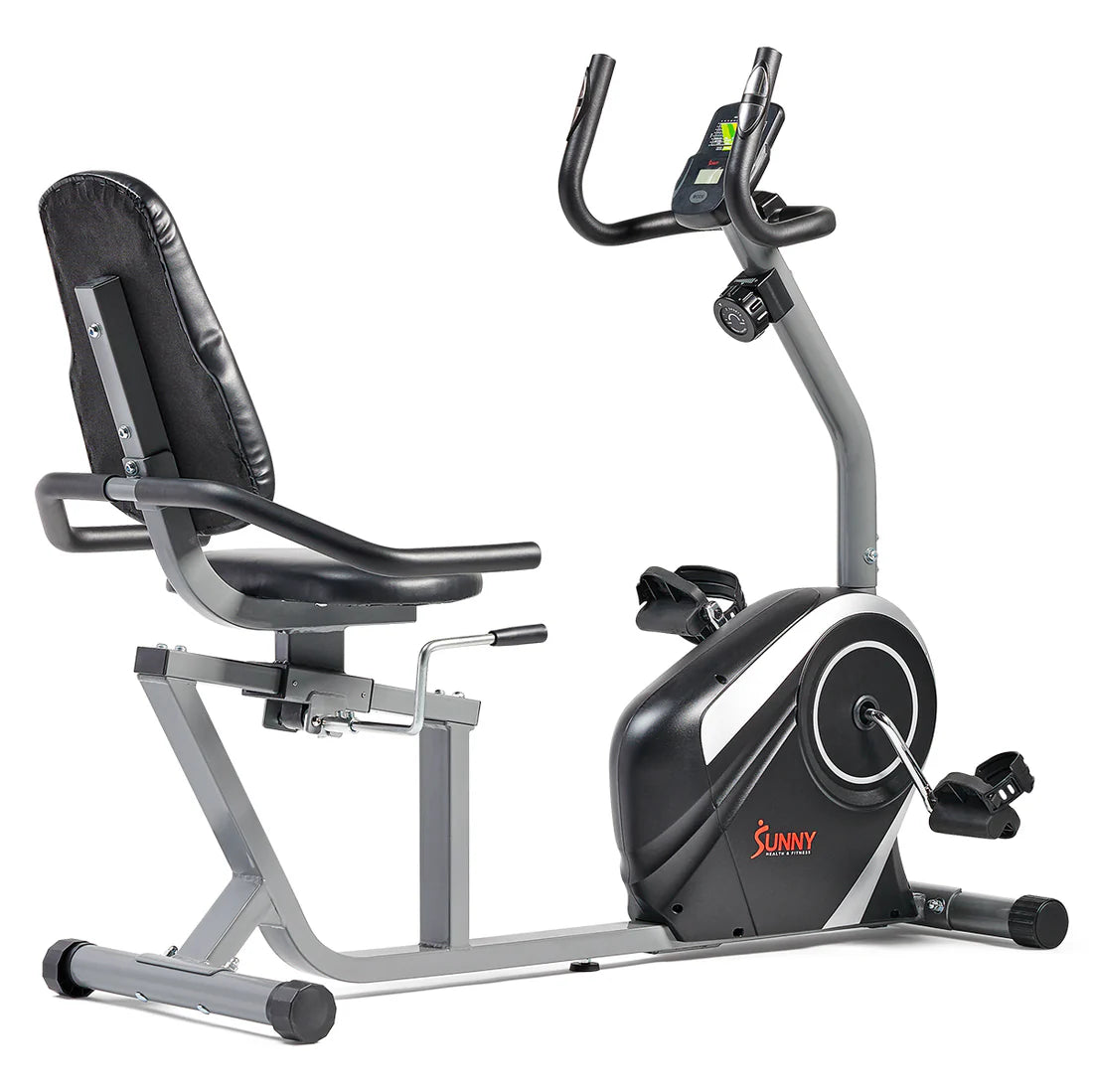 Sunny Health & Fitness Easy Adjustable Seat Recumbent Bike