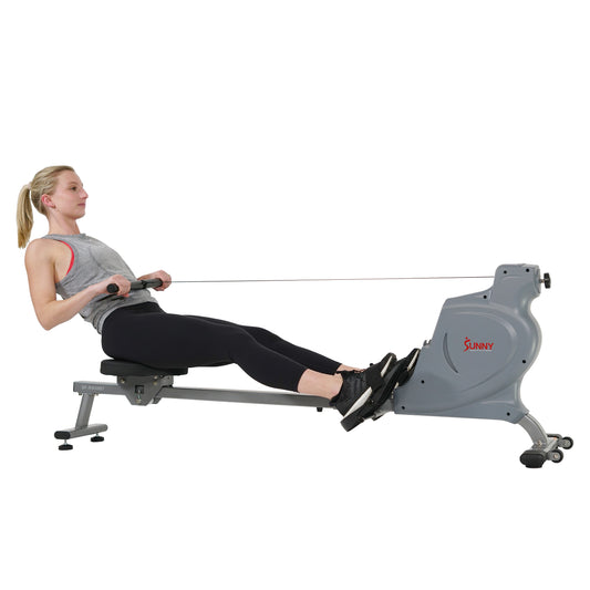 Sunny Health & Fitness Space Efficient Convenient Magnetic Rowing Machine