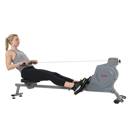 Sunny Health & Fitness Space Efficient Convenient Magnetic Rowing Machine