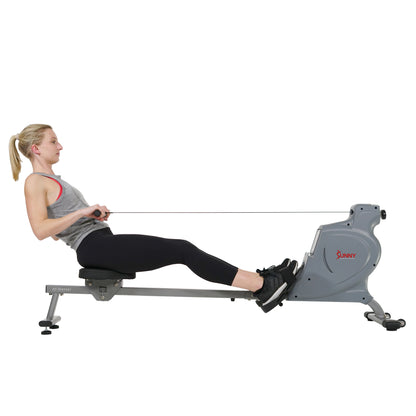 Sunny Health & Fitness Space Efficient Convenient Magnetic Rowing Machine