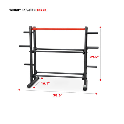 Sunny Health & Fitness Multi-Weight Storage Rack Stand