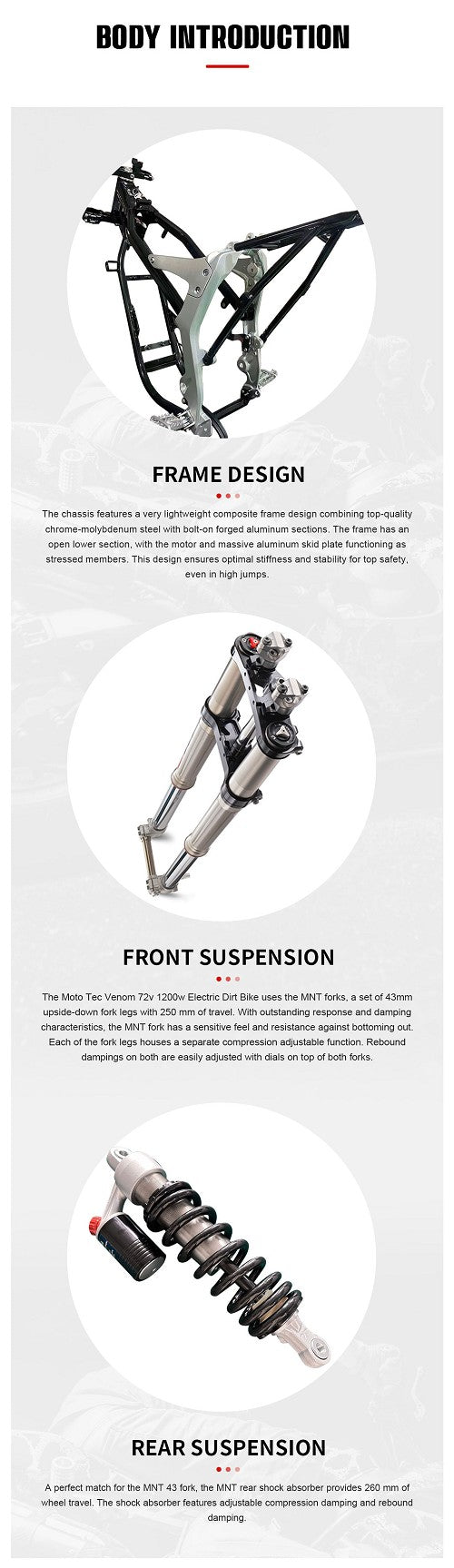MotoTec Venom 72 V 12,000 W Electric Dirt Bike – Black