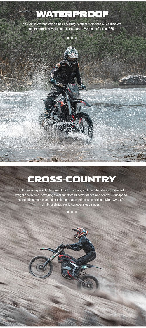 MotoTec Venom 72 V 12,000 W Electric Dirt Bike – Black