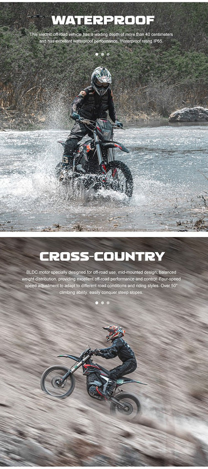 MotoTec Venom 72 V 12,000 W Electric Dirt Bike – Black