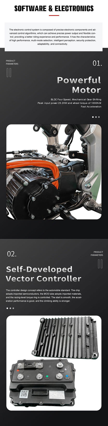 MotoTec Venom 72 V 12,000 W Electric Dirt Bike – Black