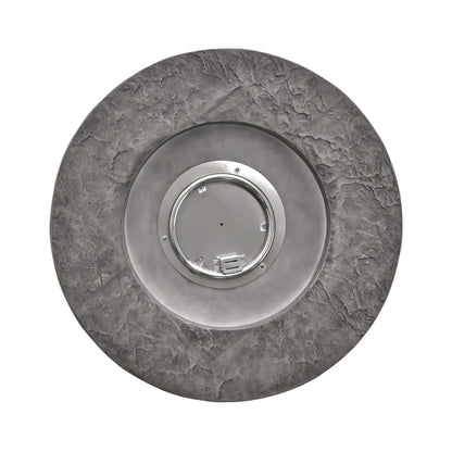 32" Transitional Outdoor Concrete Round Propane Fire Pit Table, Gray (SAK48268)