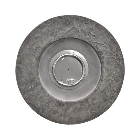 32" Transitional Outdoor Concrete Round Propane Fire Pit Table, Gray (SAK48268)