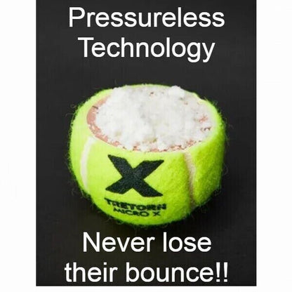 Tretorn Micro X Tennis Balls – Yellow & White, 72-Pack | High-Durability Machine-Ready Balls